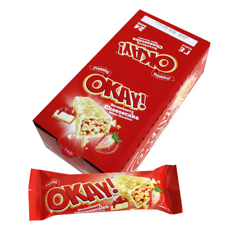 OKAY Strawberry Cheese White Choco Bar - 30g