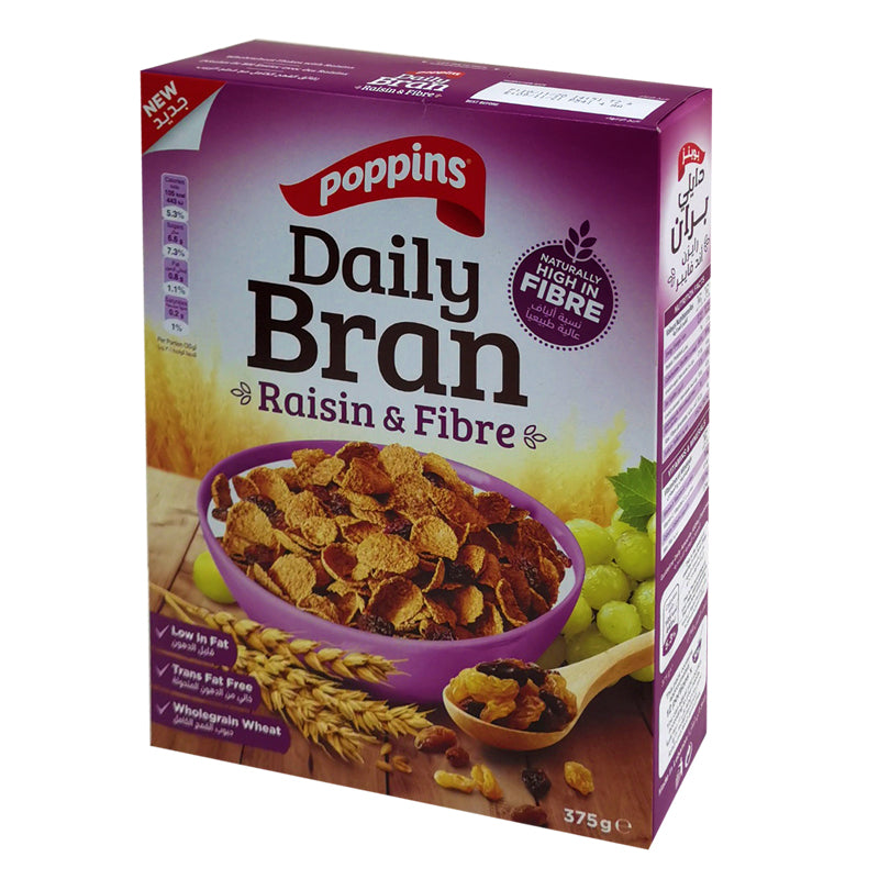 POPPINS Daily Bran (Raisin & Fibre)- 375g – MAZA