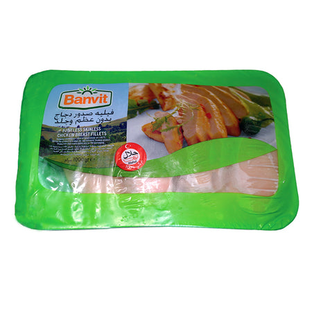 BANVIT Frozen B/L S/L Chicken Breast Fillet - 1000g