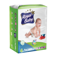 ROYAL BABY Diaper No. 4 Mega Pack (80 Diapers)