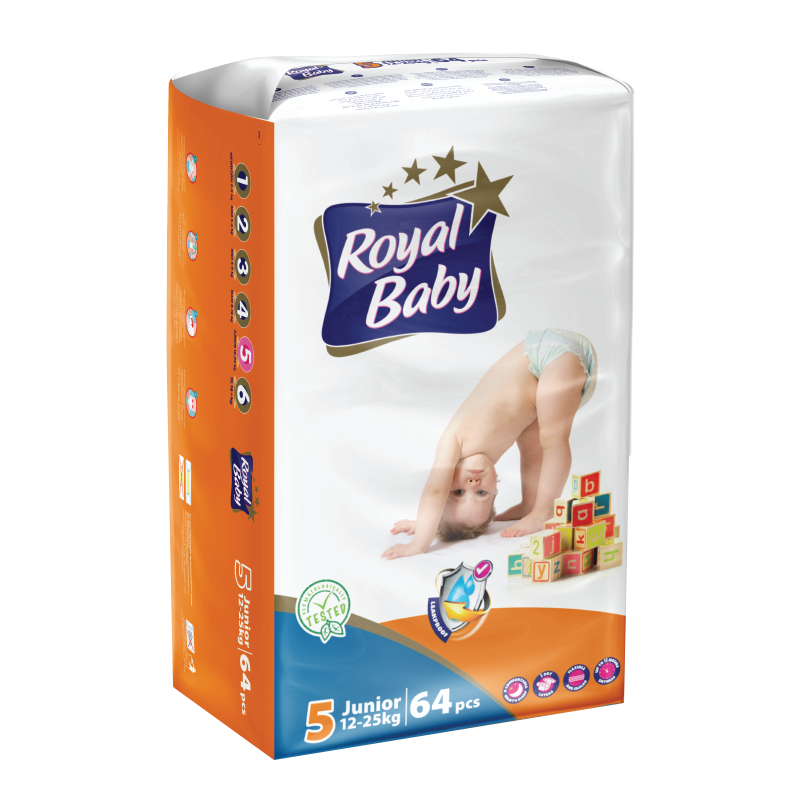 ROYAL BABY Diaper No. 5 Mega Pack (65 Diapers)