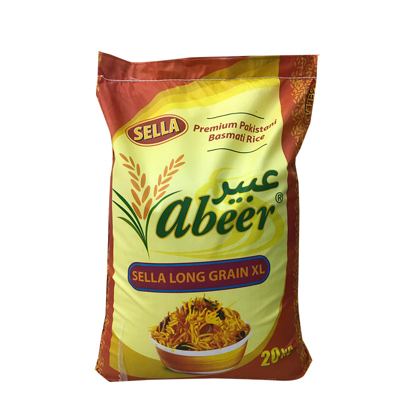 ABEER Sella Long Grain XL Basmati Rice 20KG