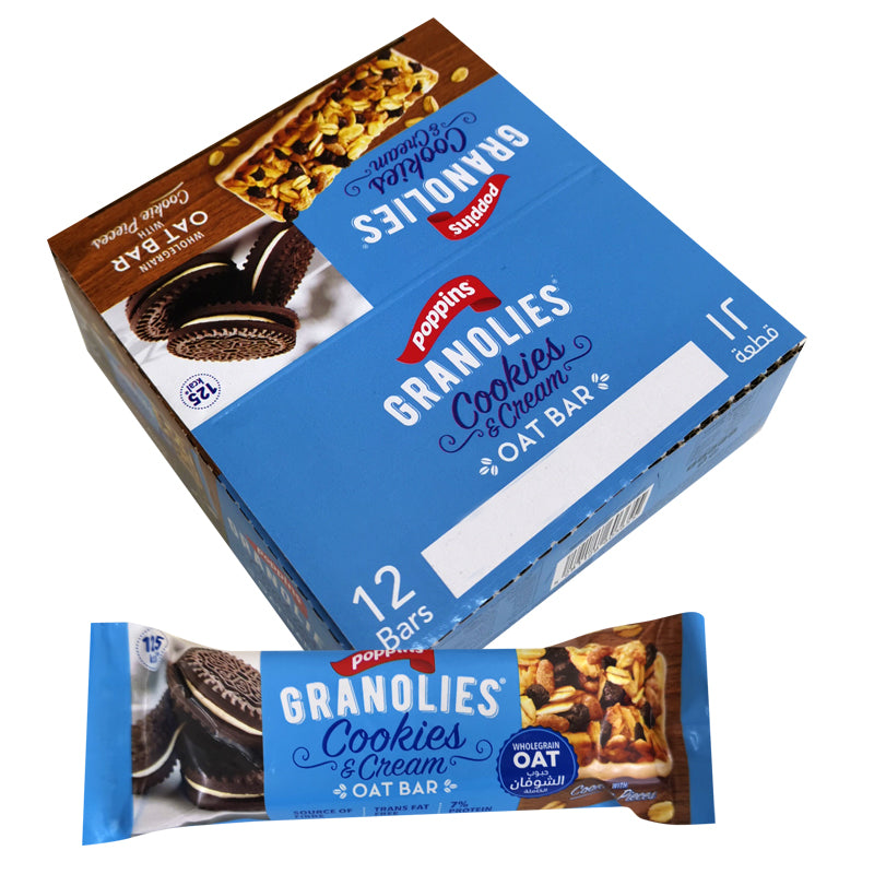 GRANOLIES Oat Bar - Cookies & Cream - 30g