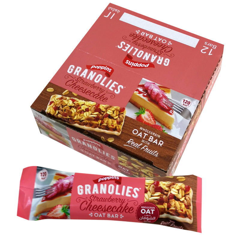 GRANOLIES Oat Bar - Strawberry Cheesecake - 30g